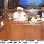 SENATOR ATTA UR REHMAN, CHAIRMAN SENATE STANDING COMMITTEE ON PLANNING, DEVELOPMENT AND SPECIAL INITIATIVE PRESIDING OVER A MEETING OF THE COMMITTEE AT PARLIAMENT HOUSE ISLAMABAD ON JUNE 13, 2023.