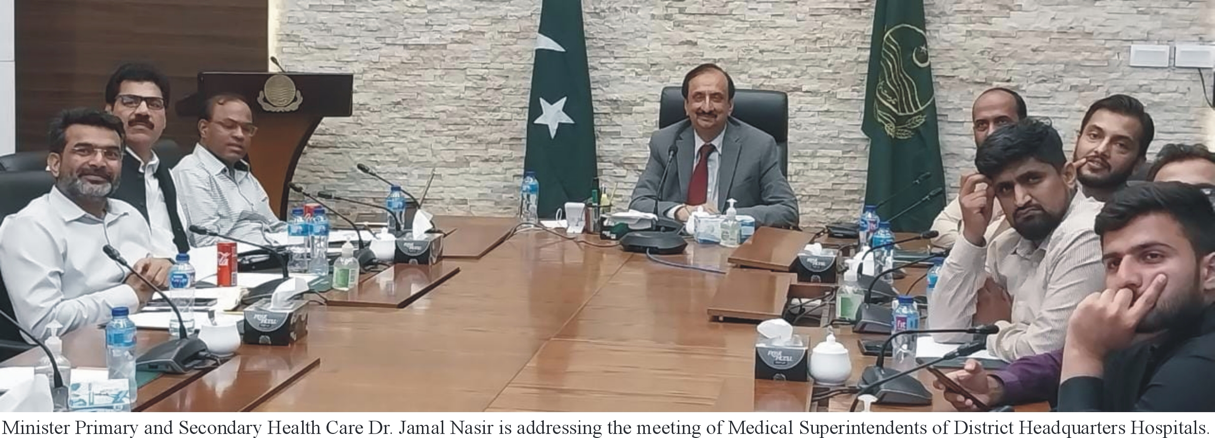 Dr Jamal Nasir addressing a meeting of Medical Superintendents of DHQs pic-2