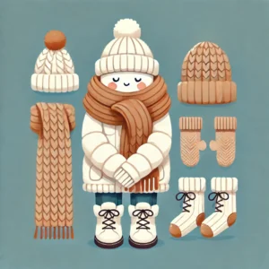 warm clothing in winter
