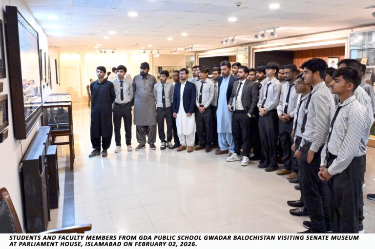 Study visit of students and faculty members of GDA Public School Gwadar, Balochistan to Parliament House, Islamabad